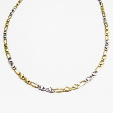 GARGANTILLA ORO BICOLOR ITALIANO LISO
