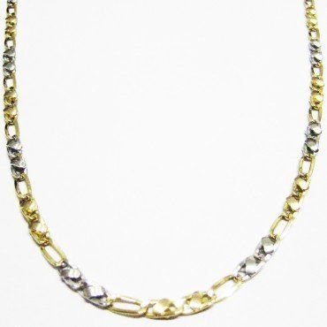 GARGANTILLA ORO BICOLOR ITALIANO LISO