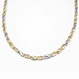 GARGANTILLA ORO BICOLOR ITALIANO LISO