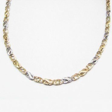 GARGANTILLA ORO BICOLOR ITALIANO LISO