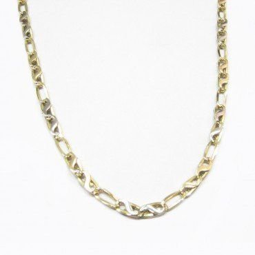 GARGANTILLA ORO BICOLOR ITALIANO LISO