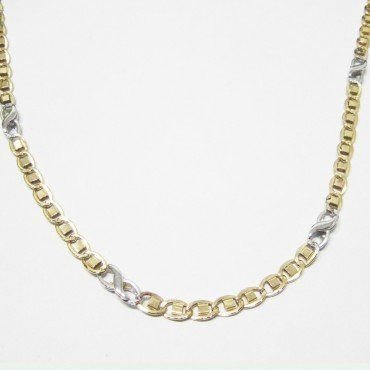 GARGANTILLA ORO BICOLOR ITALIANO LISO