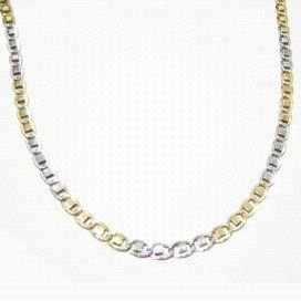 GARGANTILLA ORO BICOLOR ITALIANO LISO
