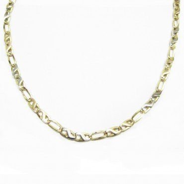 GARGANTILLA ORO BICOLOR ITALIANO LISO