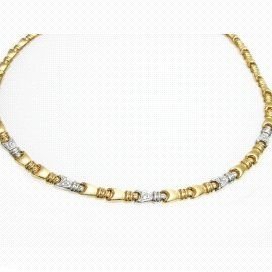 GARGANTILLA ORO BICOLOR ITALIANO PIEDRA