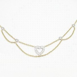 GARGANTILLA ORO BICOLOR ITALIANO PIEDRA