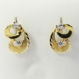 PENDIENTES NIÑA ORO AMARILLO PIEDRA