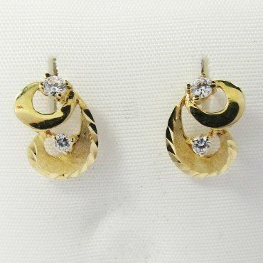 PENDIENTES NIÑA ORO AMARILLO PIEDRA