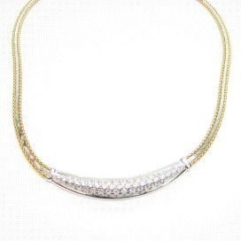 GARGANTILLA ORO BLANCO ITALIANO PIEDRA