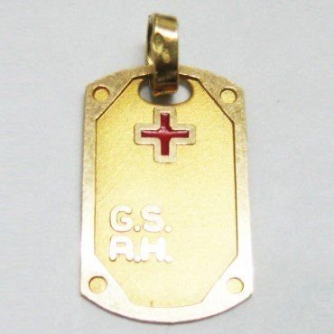 CHAPA GRUPO SANGUINEO ORO AMARILLO