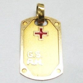 CHAPA GRUPO SANGUINEO ORO AMARILLO