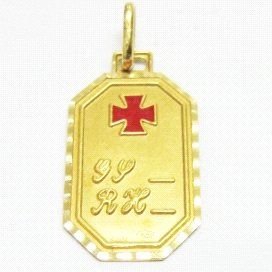 CHAPA GRUPO SANGUINEO ORO AMARILLO