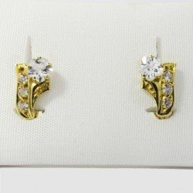 PENDIENTES NIÑA ORO AMARILLO PIEDRA