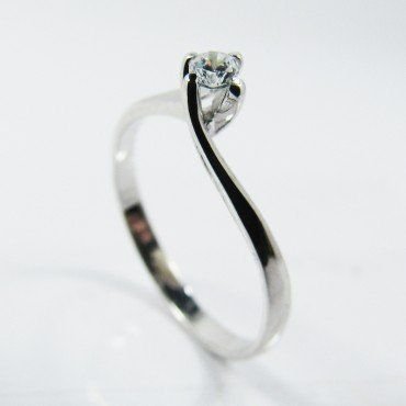 SORTIJA ORO BLANCO PIEDRA