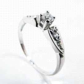 SORTIJA ORO BLANCO PIEDRA