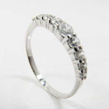 SORTIJA ORO BLANCO PIEDRA