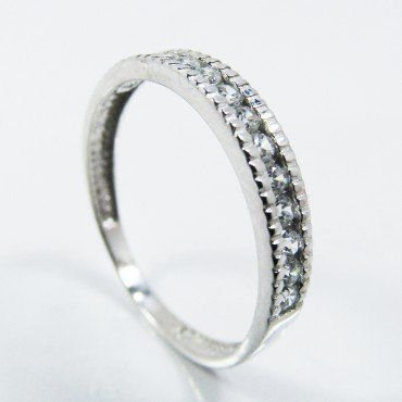 SORTIJA ORO BLANCO PIEDRA