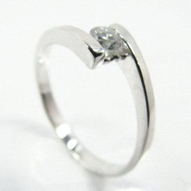 SORTIJA ORO BLANCO PIEDRA