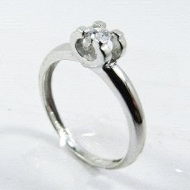 SORTIJA ORO BLANCO PIEDRA