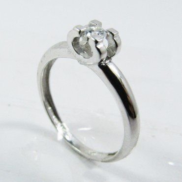 SORTIJA ORO BLANCO PIEDRA
