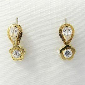 PENDIENTES NIÑA ORO AMARILLO PIEDRA