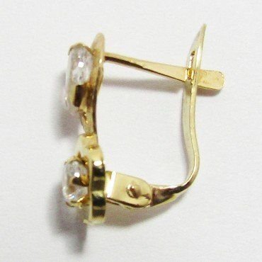 PENDIENTES NIÑA ORO AMARILLO PIEDRA