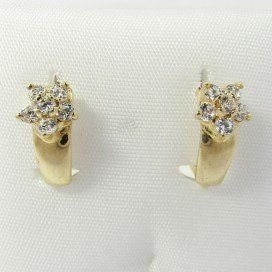 PENDIENTES NIÑA ORO AMARILLO PIEDRA