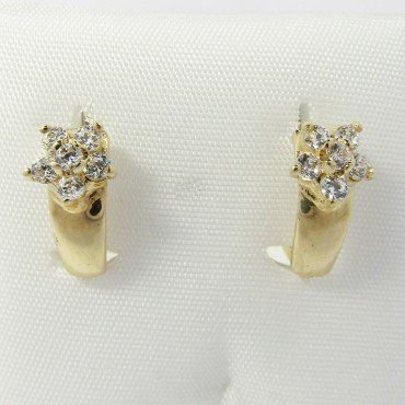 PENDIENTES NIÑA ORO AMARILLO PIEDRA