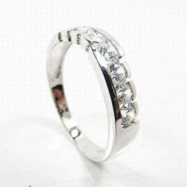 SORTIJA ORO BLANCO PIEDRA