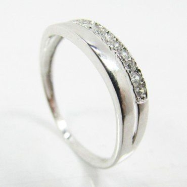 SORTIJA ORO BLANCO PIEDRA