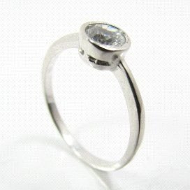 SORTIJA ORO BLANCO PIEDRA