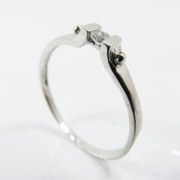 SORTIJA ORO BLANCO PIEDRA