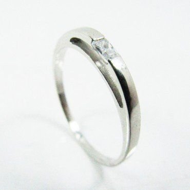 SORTIJA ORO BLANCO PIEDRA