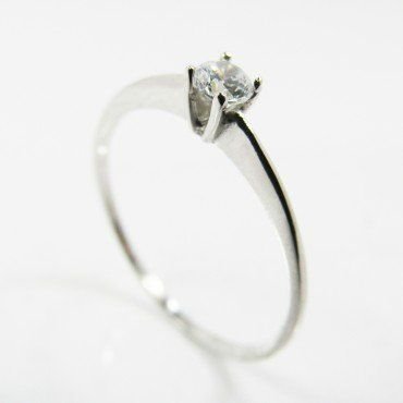 SORTIJA ORO BLANCO PIEDRA