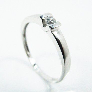 SORTIJA ORO BLANCO PIEDRA
