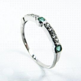 SORTIJA ORO BLANCO PIEDRA