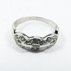 SORTIJA ORO BLANCO PIEDRA