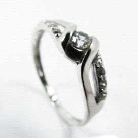 SORTIJA ORO BLANCO PIEDRA