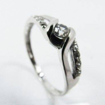 SORTIJA ORO BLANCO PIEDRA