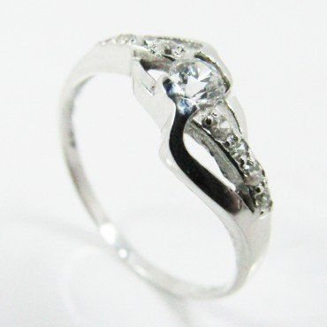 SORTIJA ORO BLANCO PIEDRA