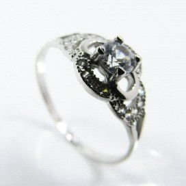 SORTIJA ORO BLANCO PIEDRA