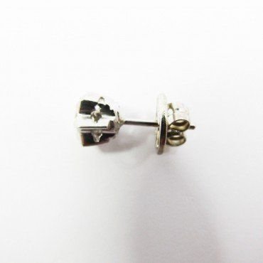 Sortija y Pendientes oro blanco piedra