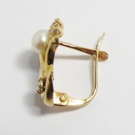 PENDIENTES NIÑA ORO AMARILLO PERLA
