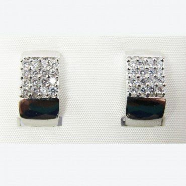 Sortija, Pendientes y Colgante oro blanco piedra