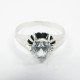 SORTIJA Y PENDIENTES ORO BLANCO PIEDRA