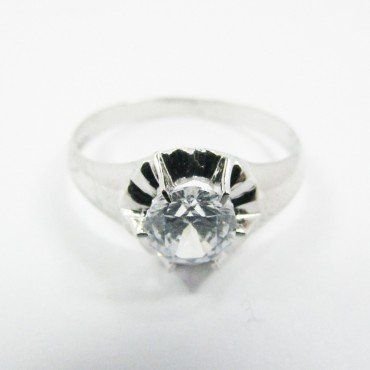 SORTIJA Y PENDIENTES ORO BLANCO PIEDRA