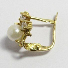 PENDIENTES NIÑA ORO AMARILLO PERLA