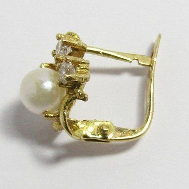 PENDIENTES NIÑA ORO AMARILLO PERLA