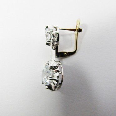 SORTIJA Y PENDIENTES ORO BLANCO PIEDRA