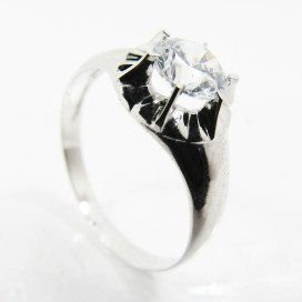 SORTIJA Y PENDIENTES ORO BLANCO PIEDRA